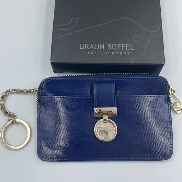 NEW Braun Buffel coin & credit card keychain wallet - Picture 1 of 8